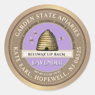 Adesivo Balão de lábios de cera de abelhas com vintage Ske