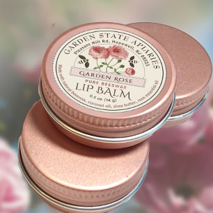 Adesivo Balão de Lip Rosa de cera de abelhas do jardim com