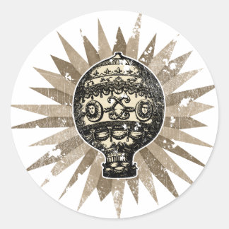 Adesivo Balão de Ornamentado de Vintage - Em relevo