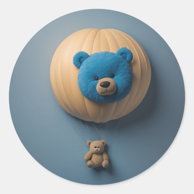 Adesivo Balão de urso Azul (Frente)