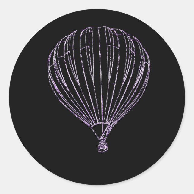 Adesivo Balão Roxo esboçado (Frente)