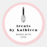 Balão Whisk Black Blush Pink Bakery