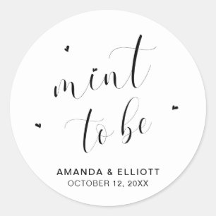 Adesivo Balas Elegantes Mint To Be Favor de Casamento
