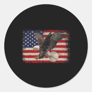 Adesivo Bald Eagle 4 De Julho Americano Flag Eagle Pat