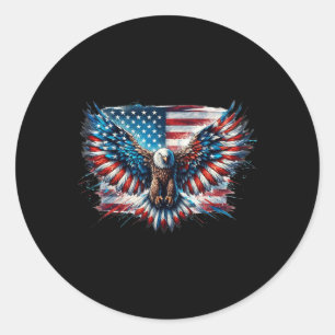 Adesivo Bald Eagle 4 de julho Bandeira Americana Fre Patri