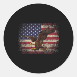 Adesivo Bald Eagle 4 de julho Presente Americano Fla