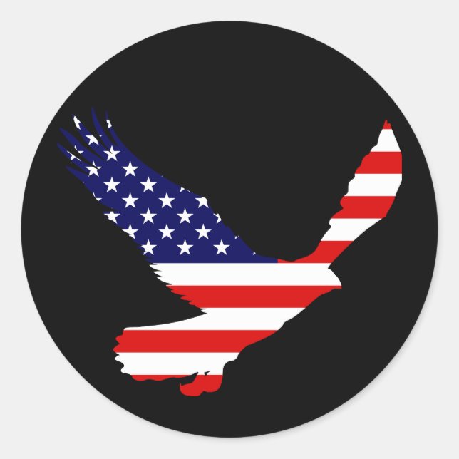 Adesivo Bald Eagle American Flag (Frente)