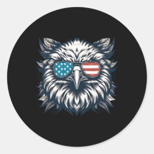 Adesivo Bald Eagle American Usa 4 De Julho Funn Patriótico