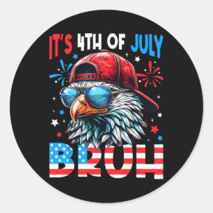 Adesivo Bald Eagle Bruh 4 De Julho, 4 De Julho, Homens K