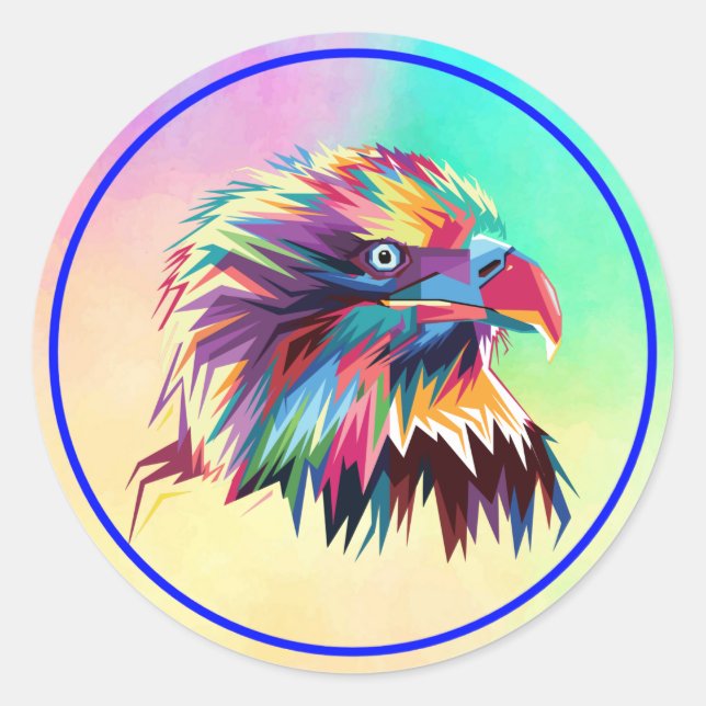 Adesivo Bald Eagle - Design Geométrico Prismático - 80590 (Frente)