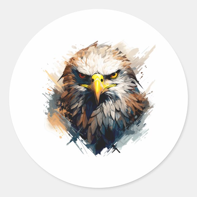 Adesivo Bald Eagle Falconer Hunter Nature Ornithologista (Frente)