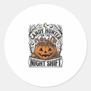 Adesivo Balde de Doces de Abóbora Gravura de Halloween Vin