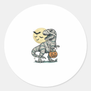 Adesivo Balde de Doces de T-Rex Múmia de Halloween Vetor V