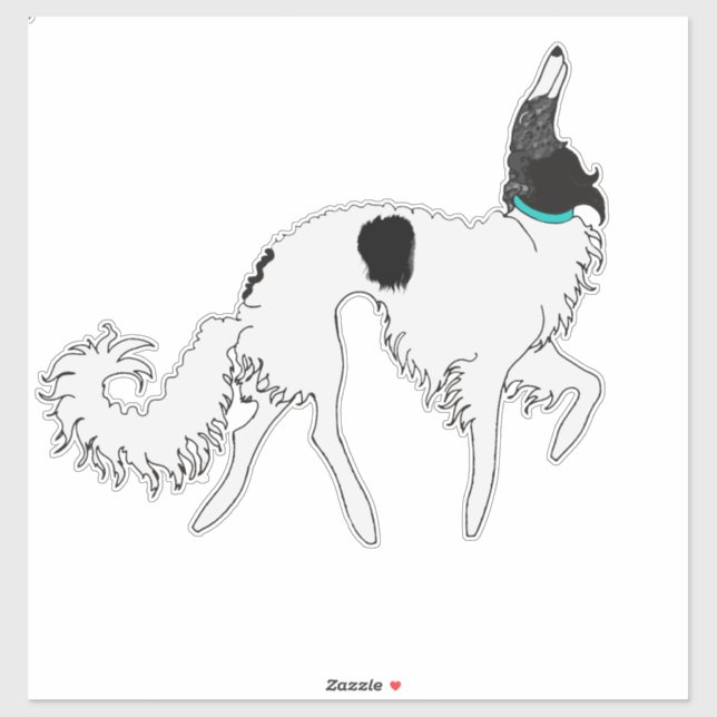 Adesivo Balé Borzoi Die Cut Vinyl Sticker (Folha)