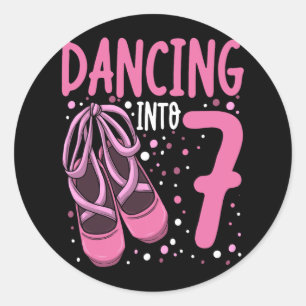 Adesivo Balé Dançando Em 7 De Aniversário, Ballerina Girls