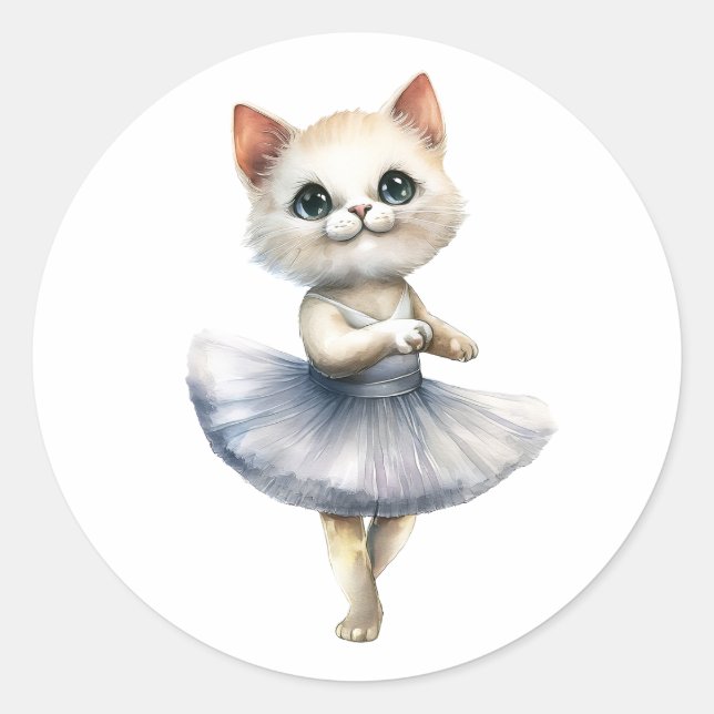 Adesivo Balé de dança de bailarina branca (Frente)