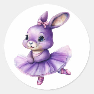Adesivo Balé de dança de bailarina de coelho bonito