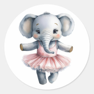 Adesivo Balé de dança de bailarina de elefante