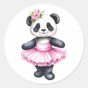 Adesivo Balé de dança de bailarina de panda bonito