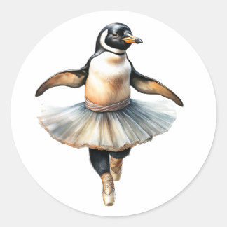 Adesivo Balé de dança de bailarina de pinguim bonito