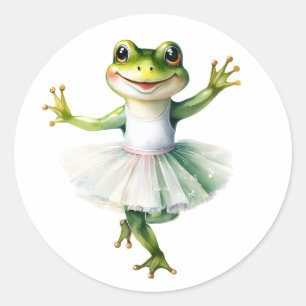 Adesivo Balé de dança de sapo bonito.