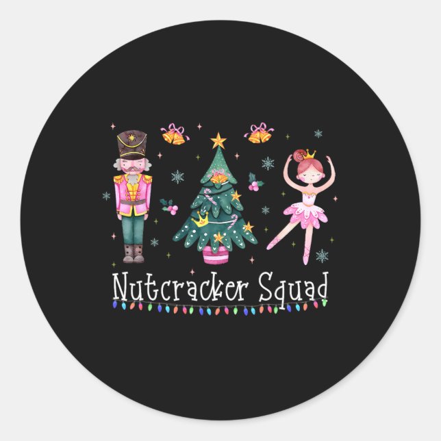 Adesivo Balé de Nutcracker de Natal Dançando Mulheres Cria (Frente)