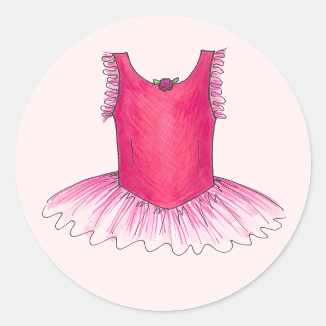 Adesivo Balé rosa Dance Ballerina Tutu Stickers (Frente)