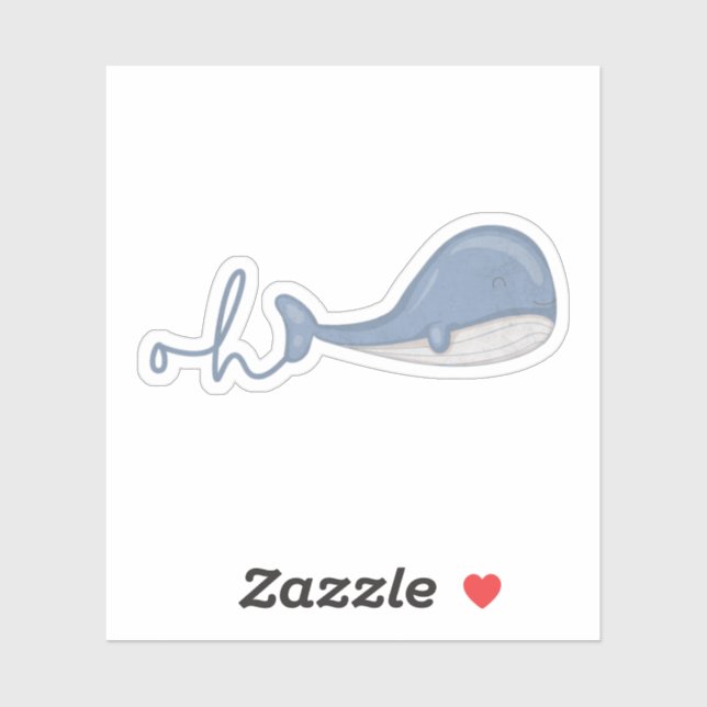 Adesivo Baleia-Arco: Oh Baleia (Folha)