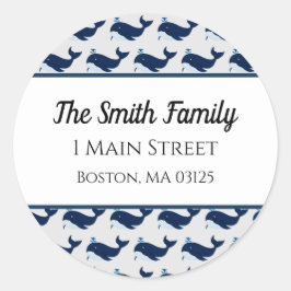 Adesivo Baleia Azul, Rótulo de Endereço Náutico