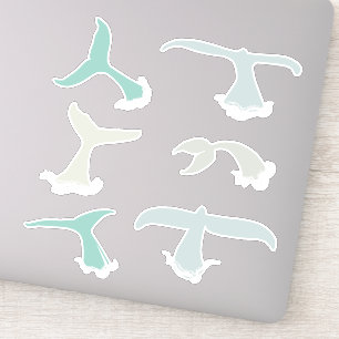 Adesivo Baleia Cauda Cinza Azul Oceano selvagem