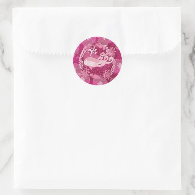 Adesivo Baleia flor da vida (Bolsa)