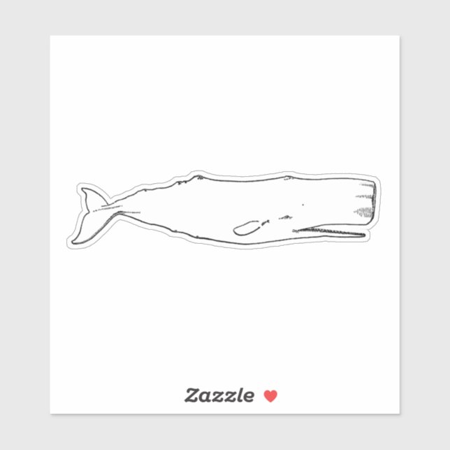 Adesivo Baleia Vintage (Folha)