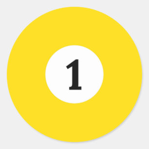 Adesivo Ball 1 Amarelo Sólido Billiard