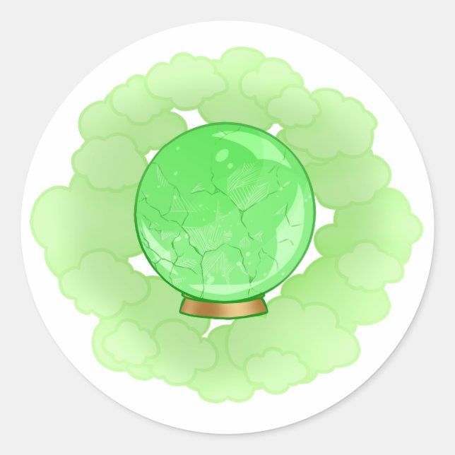 Adesivo Ball Cristal Cracking Verde Livremente (Frente)