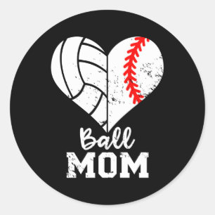 Adesivo Ball Mãe Ele Baseball Voleibol Mãe