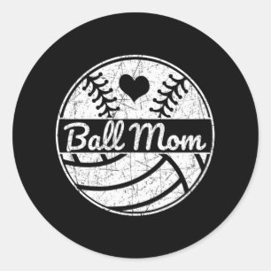 Adesivo Ball Mãe Metade Baseball Softball Metade Voleibol