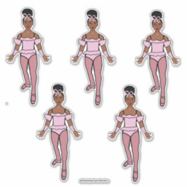 Adesivo Ballerina 14" x vinil com corte personalizado de 1