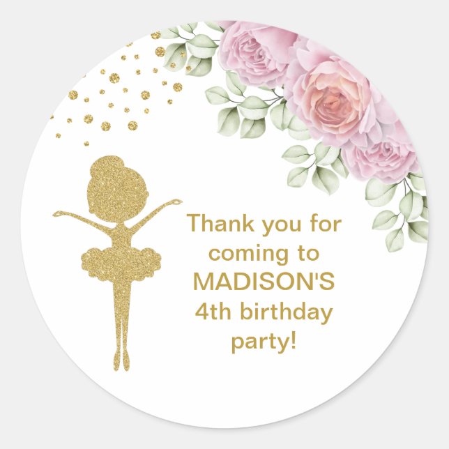 Adesivo Ballerina Ballerina, Bíblia de Aniversário, Glitte (Frente)