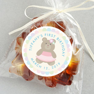 Adesivo Ballerina Bebê Cubo Cubo Bico Primeira Festa de a