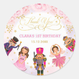 Adesivo Ballerina Birthday Blush Dourado Floral