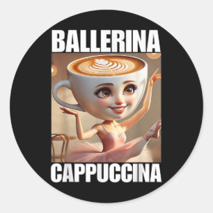 Adesivo Ballerina Cappuccina - Memória Brainrot Italiana