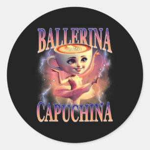 Adesivo Ballerina Capuchina Funny Italiana Brainrot Memu H