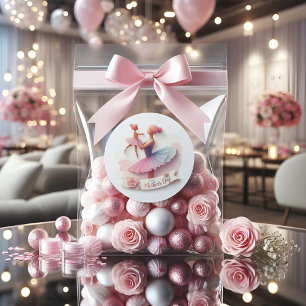 Adesivo Ballerina Cóctil Ballerina, Vinheta redonda