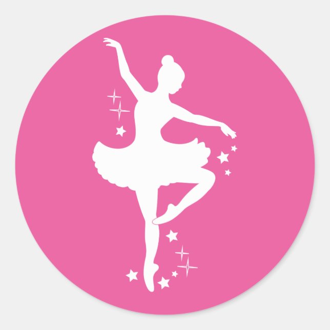 Adesivo Ballerina com estrelas em silhueta (Frente)