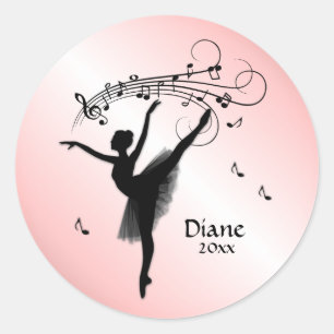 Adesivo Ballerina Dançando com Música Pessoal