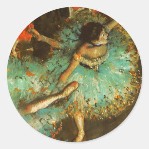 Adesivo Ballerina Dance Green Dancer Edger Degas Painting