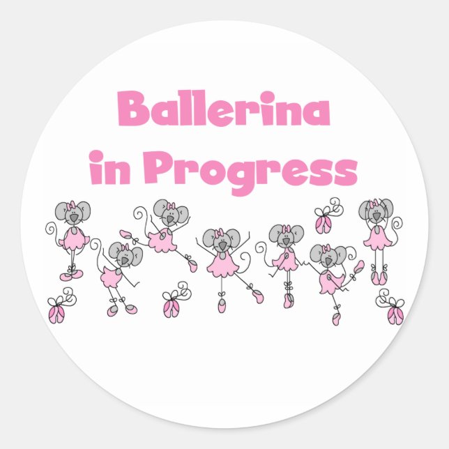 Adesivo Ballerina em Camisas e Presentes em Andamento (Frente)