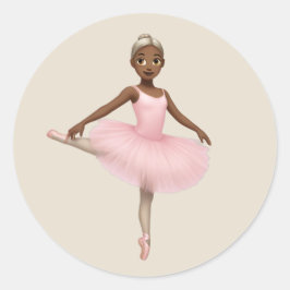 Adesivo Ballerina Emoji em Tutu Rosa