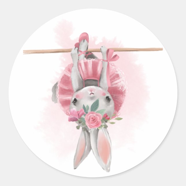 Adesivo Ballerina Floral Bunny Stickers (Frente)