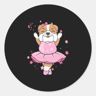Adesivo Ballerina Inglesa Rosa Ballett Cachorro Ballett Em
